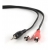 Kabel GEMBIRD CCA-458-2.5M (2x Cinch M - Mini Jack M; 2,5m; kolor czarny)