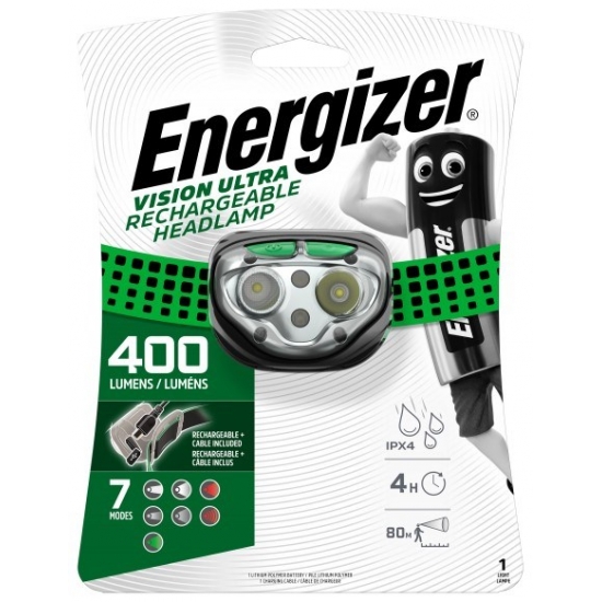 ENERGIZER LATARKA HEADLIGHT VISION ULTRA HEADLIGHT RECHARGEABLE 400 lm