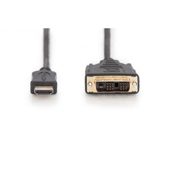 Kabel Assmann AK-330300-050-S (HDMI M - DVI-D M; 5m; kolor czarny)