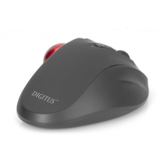 DIGITUS MYSZ BEZPRZEWODOWA TYPU TRACKBALL, ERGONOMICZNA, BLUETOOTH LUB USB C, CZARNA DA-20156