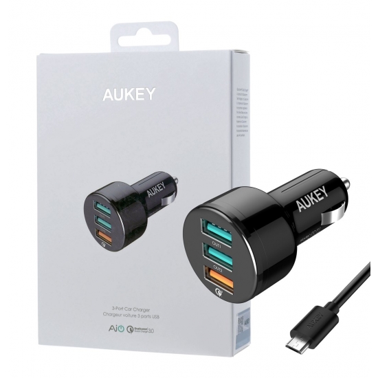 AUKEY ŁADOWARKA SAMOCHODOWA CC-T11 42W 3XUSB QC