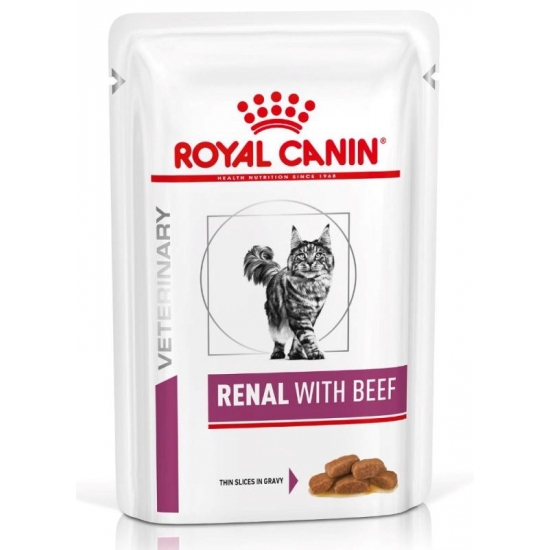 Royal Canin Vet Renal Feline With Beef 12X85g