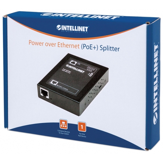 INTELLINET ROZDZIELACZ SPLITTER POE+ IEEE 802.3AT/AF NA 5/7,5/9/12V DC 560443