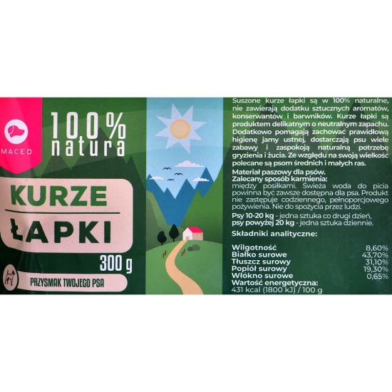 MACED Przysmak Natura Kurze Łapki 300 G