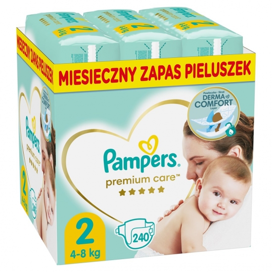 Pampers Zestaw pieluch Premium Care Monthly Box 2 (4-8 kg); 240