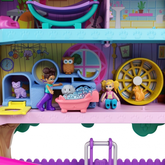 Polly Pocket Przygody zwierzątek Domek na drzewie HHJ06 MATTEL