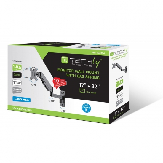 TECHLY UCHWYT ŚCIENNY TV LED/LCD 17-32 CALE 8KG SP