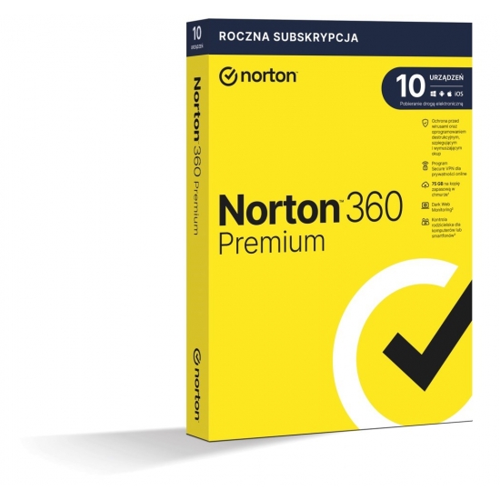 Norton 360 Premium 10D/12M BOX (NIE WYMAGA KARTY)