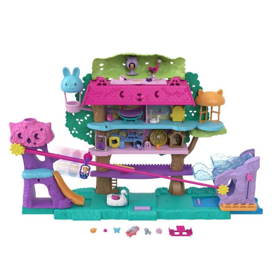 Polly Pocket Przygody zwierzątek Domek na drzewie HHJ06 MATTEL