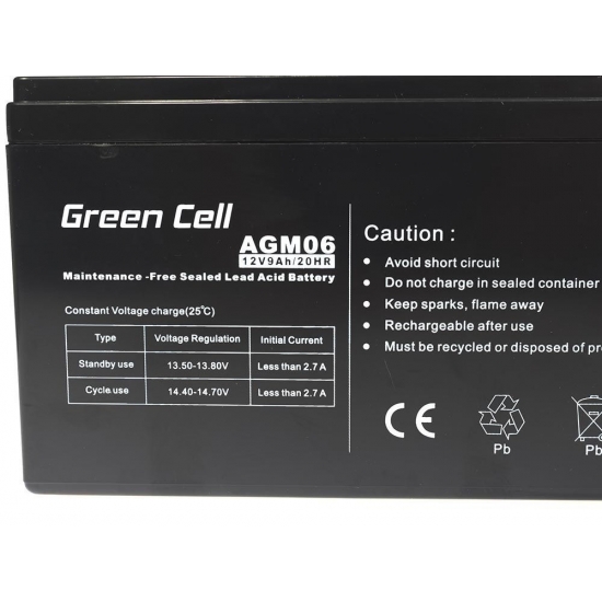 GREEN CELL AKUMULATOR ŻELOWY AGM06 12V 9AH