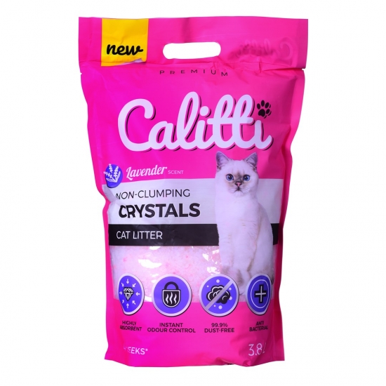 CALITTI Crystals Lavender - żwirek silikonowy dla kota 3,8l