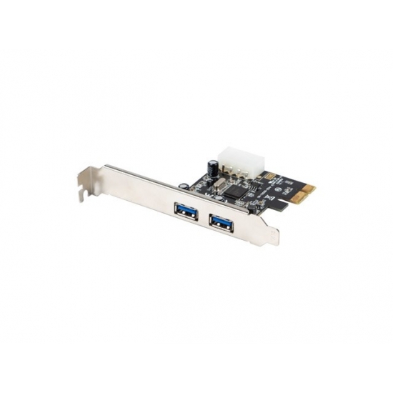 LANBERG KARTA PCI-E X1 -> 2X USB-A 3.1 GEN1 ŚLEDŹ LOW PROFILE PCE-US3-002