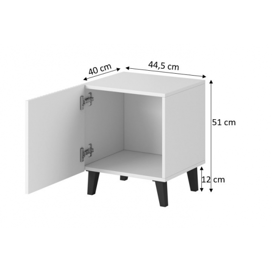 Szafka nocna PAFOS 2szt. 45x40xH.51 biały mat