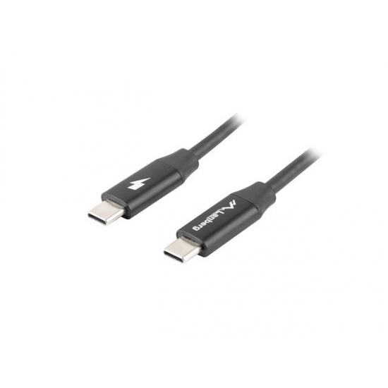 LANBERG KABEL USB-C 2.0 M/M 1M PREMIUM QC 4.0 POWER DELIVERY 60W CZARNY CA-CMCM-40CU-0010-BK