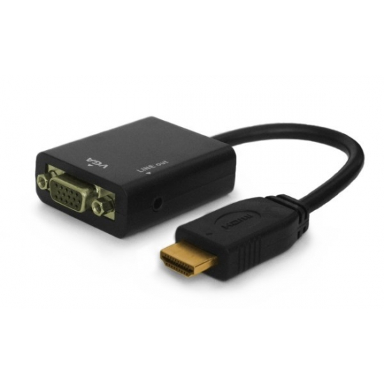 Adapter SAVIO cl-23 (HDMI M - D-Sub (VGA) F; 0,20m; kolor czarny)