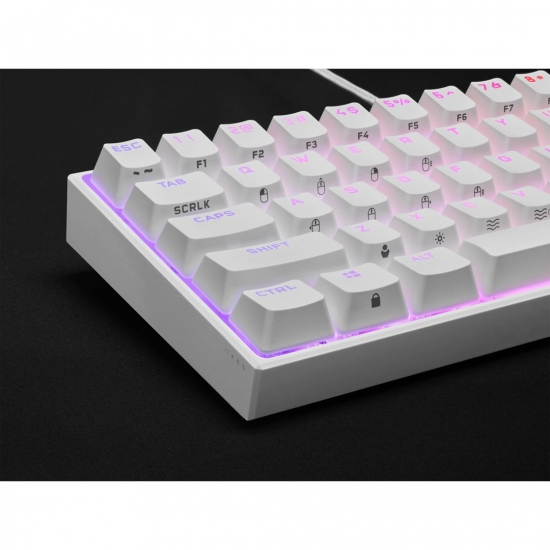 Klawiatura Corsair K65 Mini CHERRY MX Red RGB White