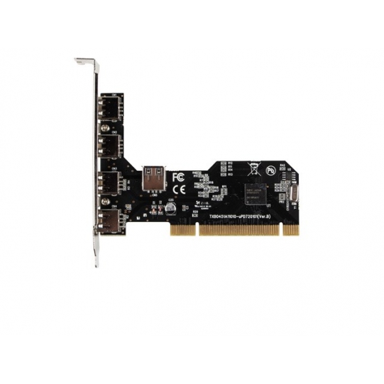 LANBERG KARTA PCI -> 4X USB 2.0 + 1X USB-A WEWNĘTRZNY PCI-US2-005