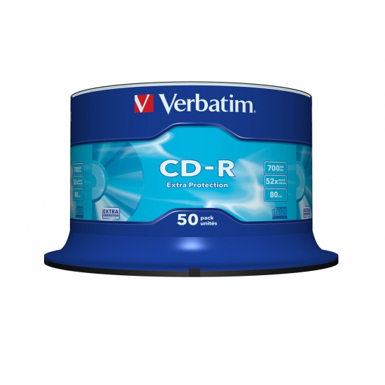 Płyta CD Verbatim 43351 (700MB; 52x; 50szt.; Cake)