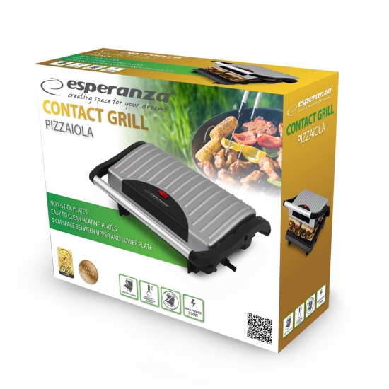 Grill elektryczny Esperanza Pizzaiola EKG005 (stołowy-zamknięty; 750W; kolor inox)