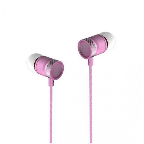 SOMOSTEL SŁUCHAWKI CS03 JACK 3.5MM METALOWE KOMORY DZWIĘKOWE AUTHENTIC BASS+MIKROFON CS03 PINK