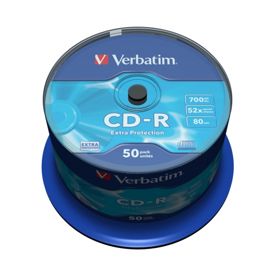 Płyta CD Verbatim 43351 (700MB; 52x; 50szt.; Cake)