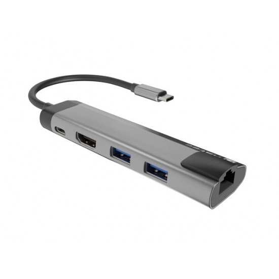 NATEC MULTIPORT FOWLER GO USB-C -> HUB USB 3.0 X2, HDMI 4K, USB-C PD, RJ45 NMP-1985