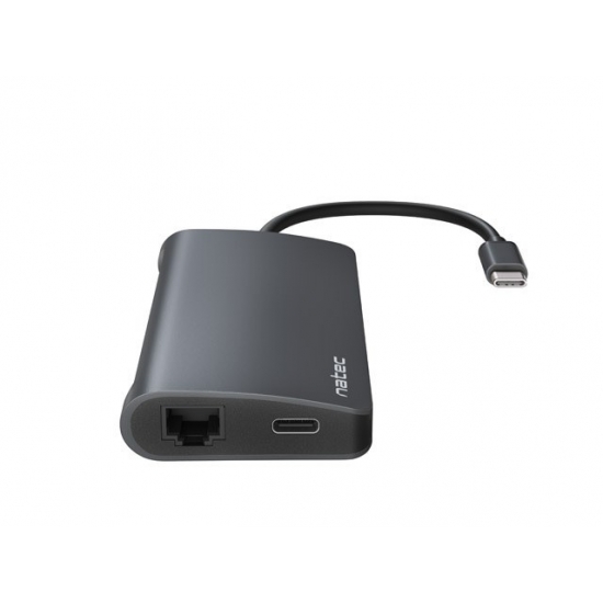 NATEC MULTIPORT FOWLER 2 USB-C PD, 3X USB 3.0, HDMI 4K, RJ45, USB-C, SD, MICRO SD NMP-1773