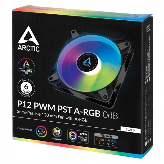 Wentylator ARCTIC P12 PWM PST A-RGB 0dB (Black)