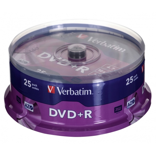 Płyta DVD Verbatim 43500 (4,7GB; 16x; 25szt.; Cake)