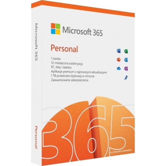 Microsoft 365 Personal Polish EuroZone Subscr 1YR Medialess