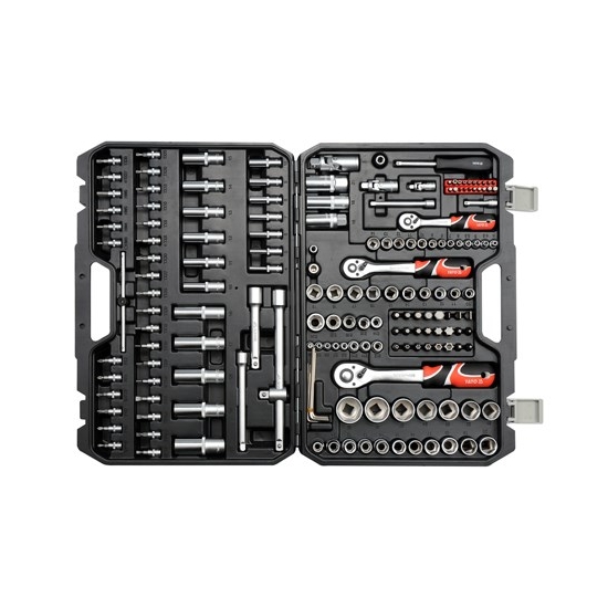 Zestaw kluczy nasadowych 1/2"1/4"3/8 "173szt YATO