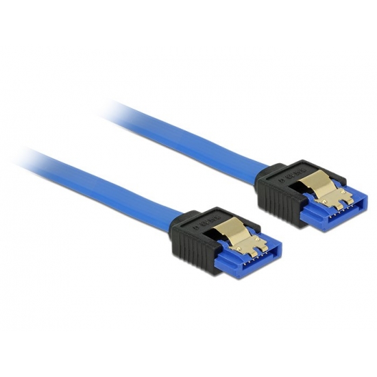 Kabel DELOCK 84979 (SATA - SATA ; 0,50m; kolor niebieski)