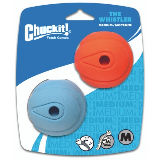 Chuckit The Whistler Dog ball 2 pack Medium