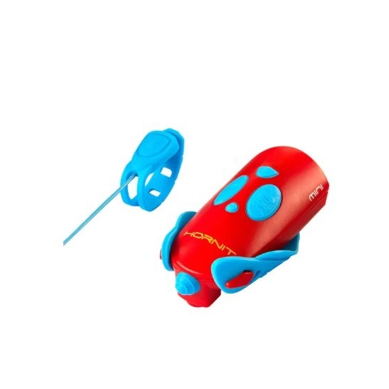 Lampka rowerowa z klaksonem HORNIT Mini BLUE - RED 5353BURE