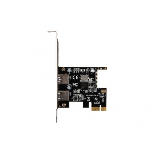 LANBERG KARTA PCI-E X1 -> 2X USB-A 3.1 GEN1 ŚLEDŹ LOW PROFILE PCE-US3-002