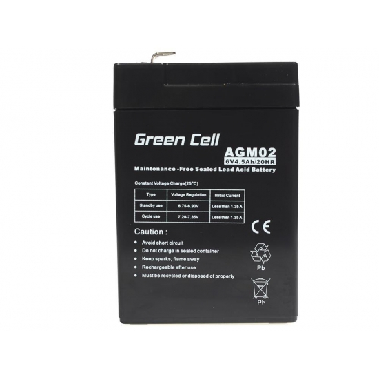 GREEN CELL AKUMULATOR ŻELOWY AGM02 6V 4,5AH