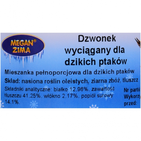 MEGAN Dzwonek tłuszczowy wyciagany dla ptaków - 400g