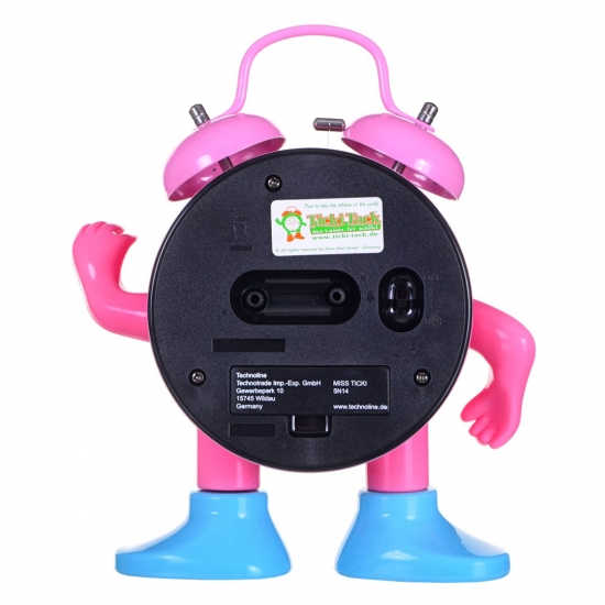 Budzik dziecięcy TECHNOLINE WT04473 Miss Happy Pink