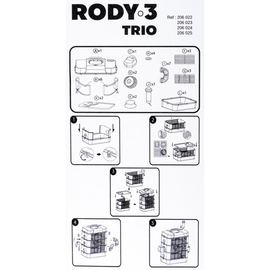 ZOLUX Klatka RODY3 TRIO kol. biały