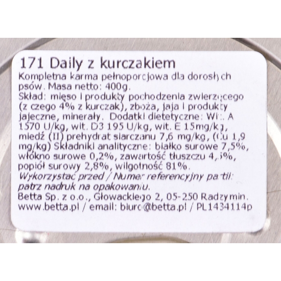 ALMO NATURE Daily Menu Dog Kurczak - puszka 400g