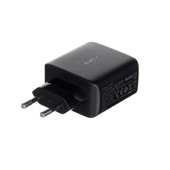 AUEKY PA-B3 BLACK ŁADOWARKA SIECIOWA 65W 2XUSB-C