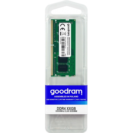 Pamięć GoodRam GR2666S464L19S/4G (DDR4 SO-DIMM; 1 x 4 GB; 2666 MHz; CL19)