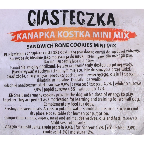 Maced Ciastka Kanapka Kostka Mix Mini - przysmak dla psa - 1kg