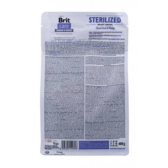 BRIT Care GF Sterilized Weight dla kota 400g