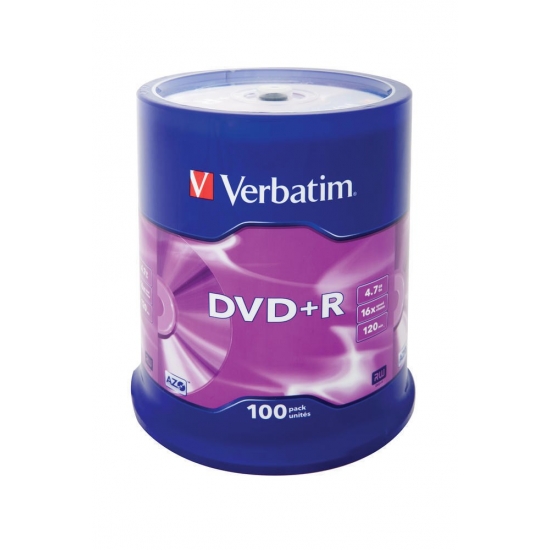 Płyta DVD Verbatim 43551 (4,7GB; 16x; 100szt.; Cake)