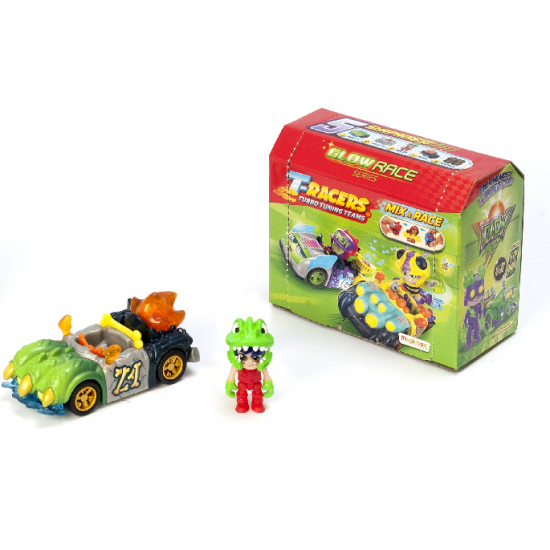 T-RACERS IV GLOW RACE CAR & RACER BOX