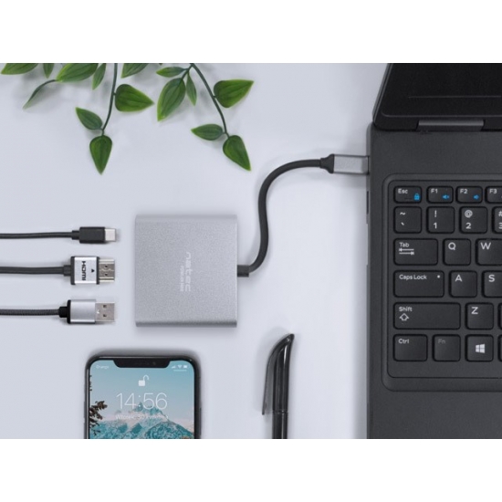 NATEC MULTI PORT FOWLER MINI (USB-C PD, USB 3.0, HDMI 4K) NMP-1607