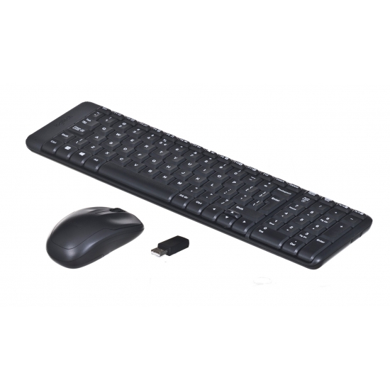 Zestaw klawiatura + mysz membranowa Logitech MK220 920-003168 (USB 2.0; kolor czarny; optyczna)