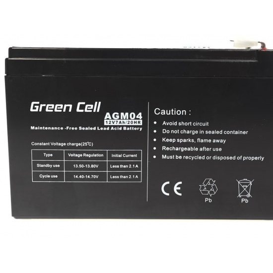 GREEN CELL AKUMULATOR ŻELOWY AGM04 12V 7AH