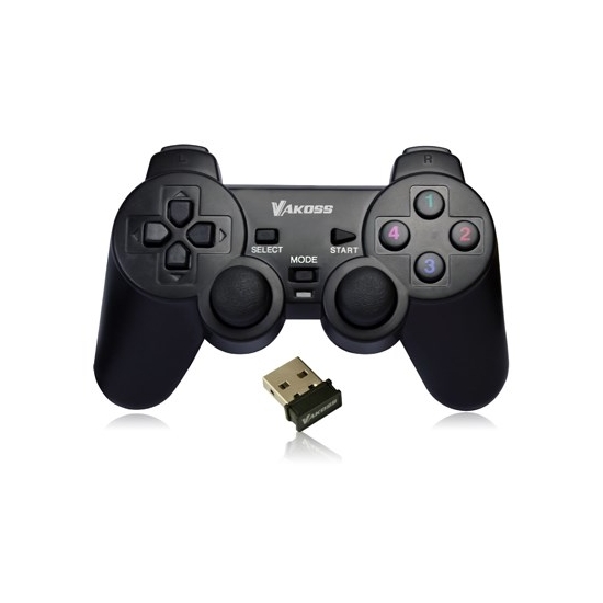 Gamepad bezprzewodowy VAKOSS GP-3925BK (PC, PS3; kolor czarny)